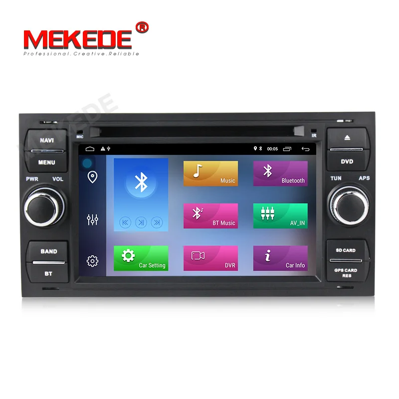 Perfect MEKEDE Android9.1 Quad core 32G ROM Car DVD player gps for Ford Focus Kuga Transit  Car rds view camera dvr obd2 1