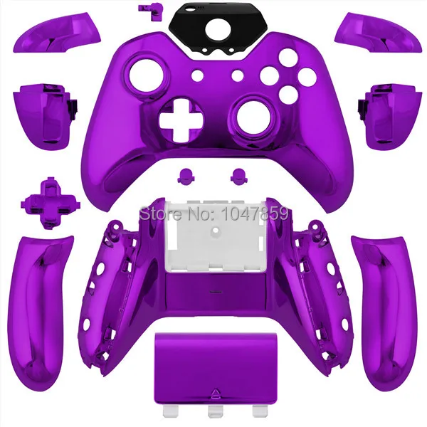 

Hot selling Custom For Sony Microsoft Xbox One Chrome Purple Controller Shell Kit With Full Buttons Mod Free Shipping