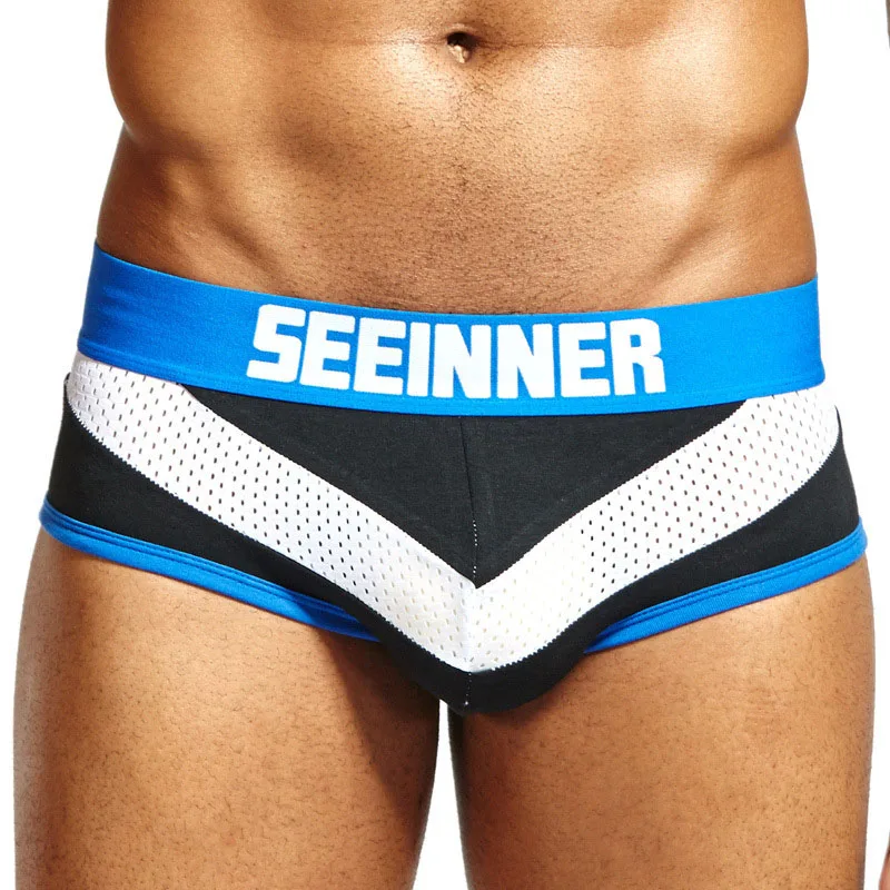 Новое модное мужское нижнее белье трусы боксеры с сеткой сексуальные cueca masculina