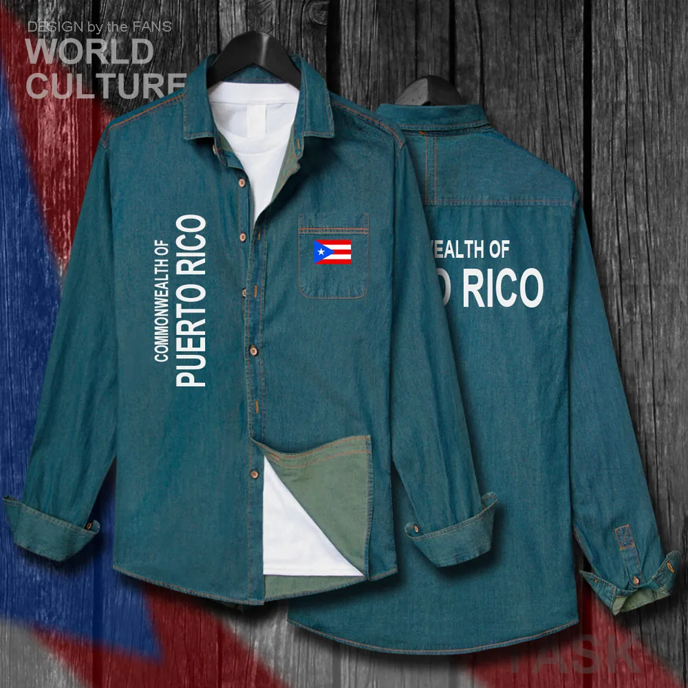 Puerto Rico Rican PRI PR Men Flags Clothes Spring Autumn Cotton Long