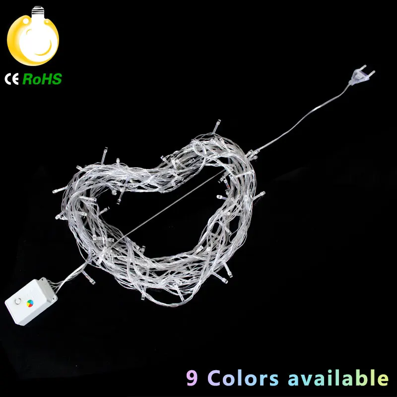 Светодиодная гирлянда 10 м 100led 110 в США/220 В ЕС красочное праздничное светодиодное