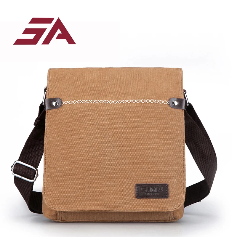 

SA Vintage Men's Messenger Bags Canvas high quality Shoulder Bag Fashion Men Business Crossbody Bag flap Travel Handbag