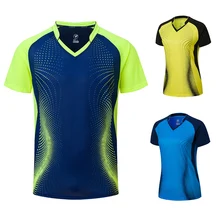 Новые быстросохнущие футболки для бадминтона, настольные теннисные майки для мужчин/женщин, спортивные рубашки, футболки для бега, спортивные топы для фитнеса A119