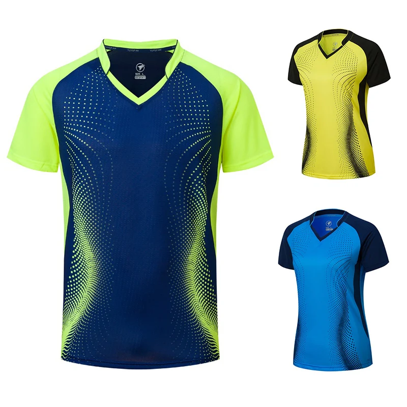2019 New Quick dry Badminton shirts ,Table Tennis shirts Men / Women ,sports shirts , Running t-shirts , Fitness Gym shirts A119