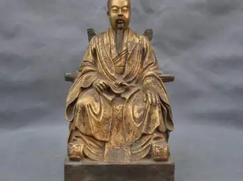 

12'' China Old Man Immortal Taoist Bronze Statue