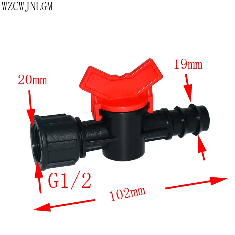Женский G1/2 G3/4 до 16 мм 20 мм шланг для полива воды клапан кран разъем микроклапан воды остановить Разъем Встроенный печать 1 шт