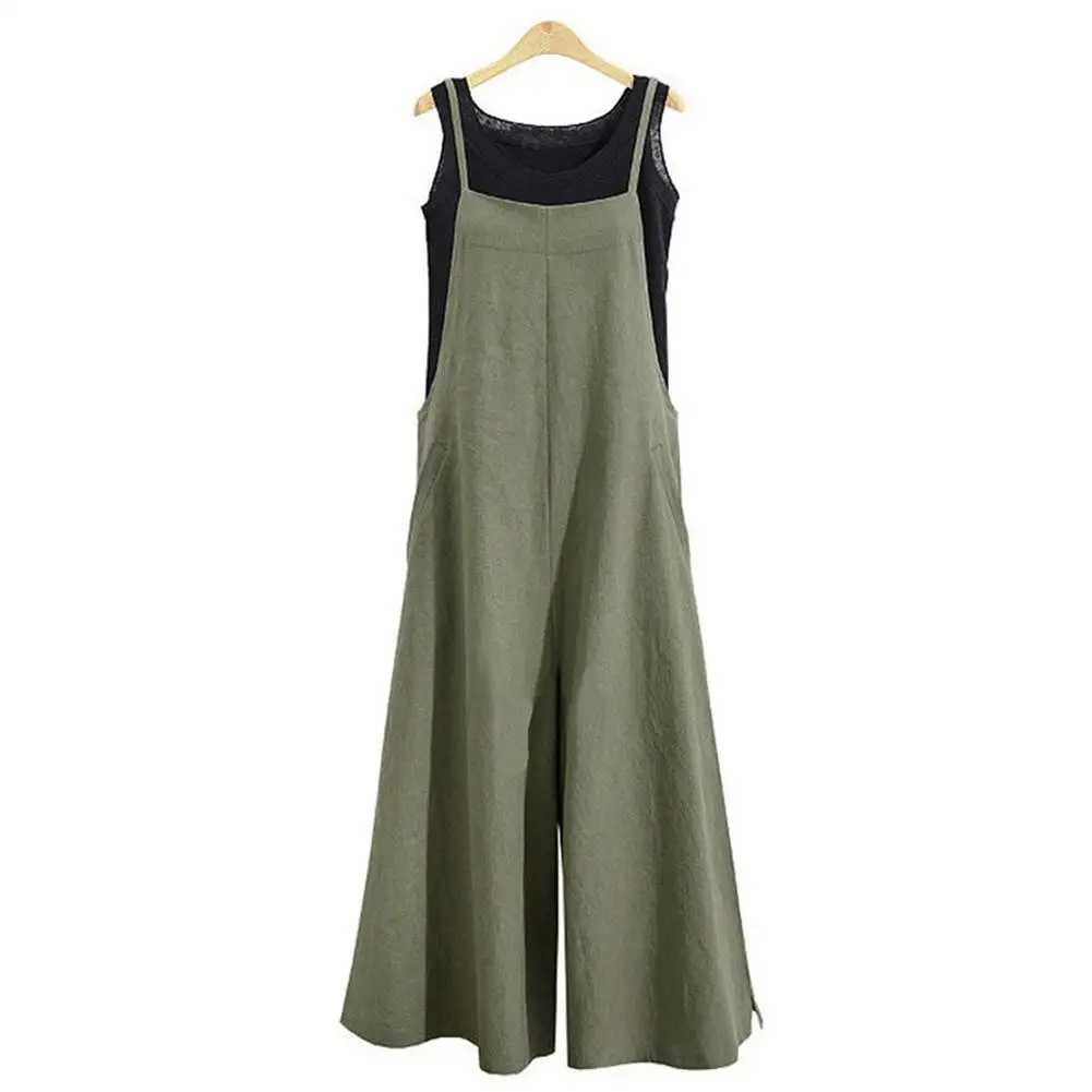 

Women Fashion Loose Casual Palazzo Pants Trousers Overalls Summer Jumpsuit Gift