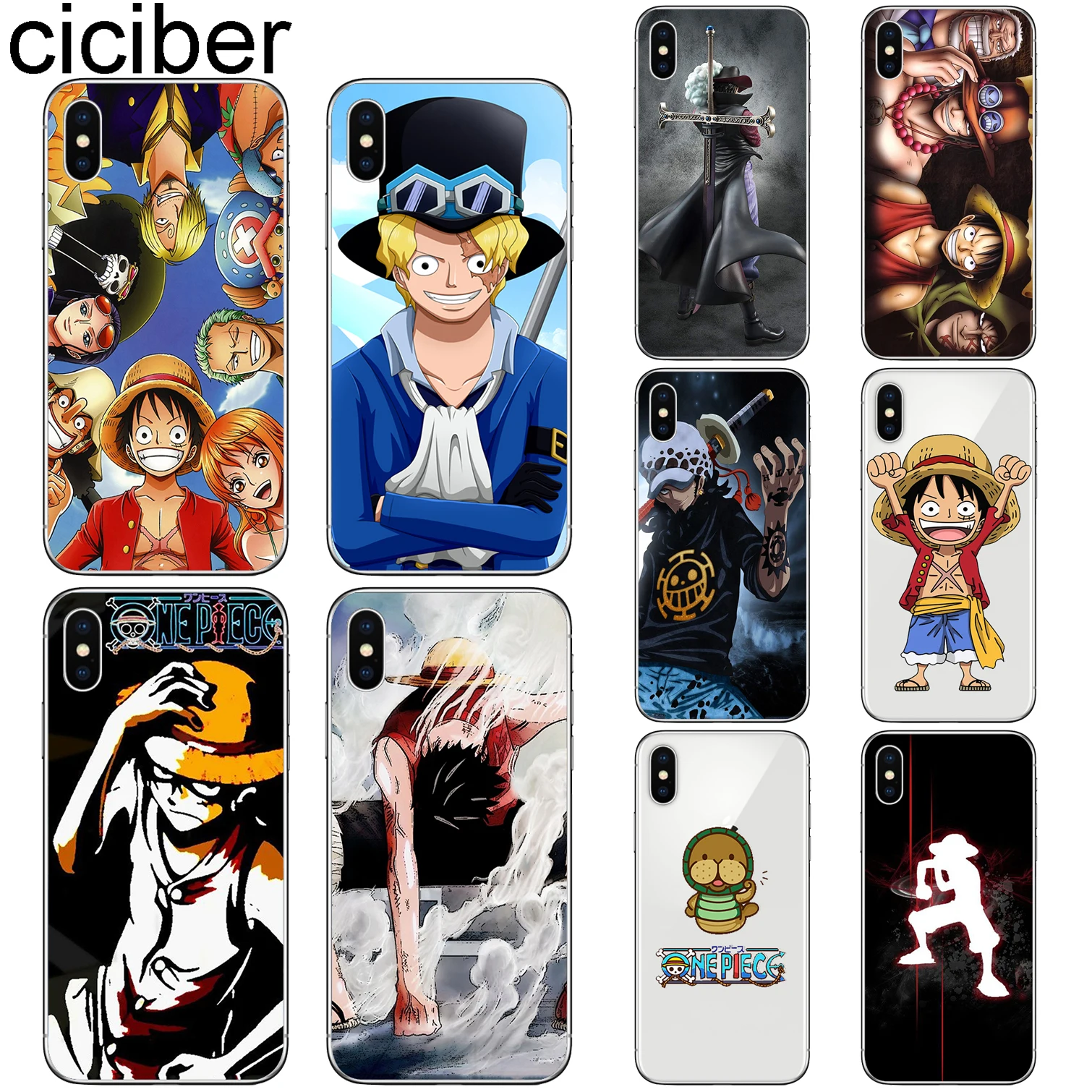 

ciciber One Piece Sanji Cover for Iphone 7 8 6 6S Plus 5S SE 11 Pro Max Soft TPU Phone Cases for Iphone X XS MAX XR Coque Fundas