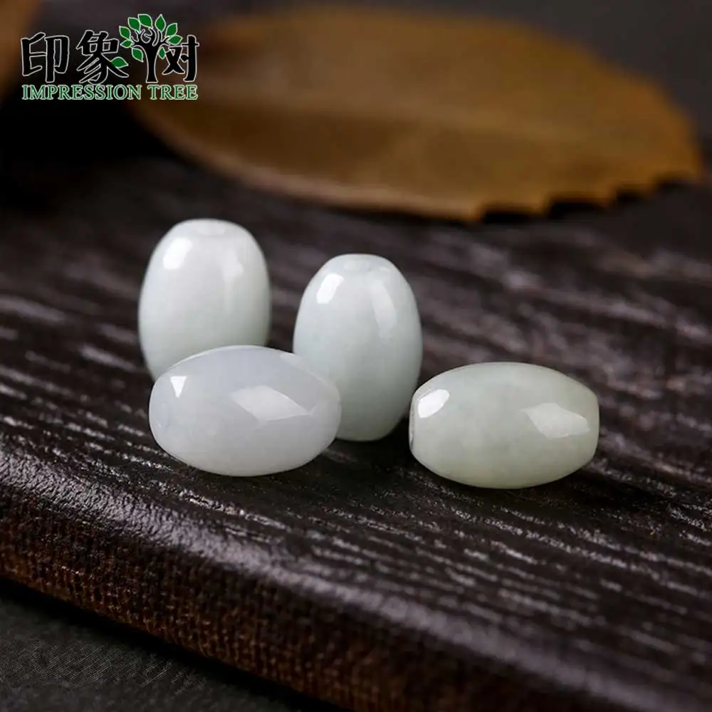 Натуральный Jadeite Гладкий цилиндр из бисера 10 шт 10х7 мм ручной работы драгоценный
