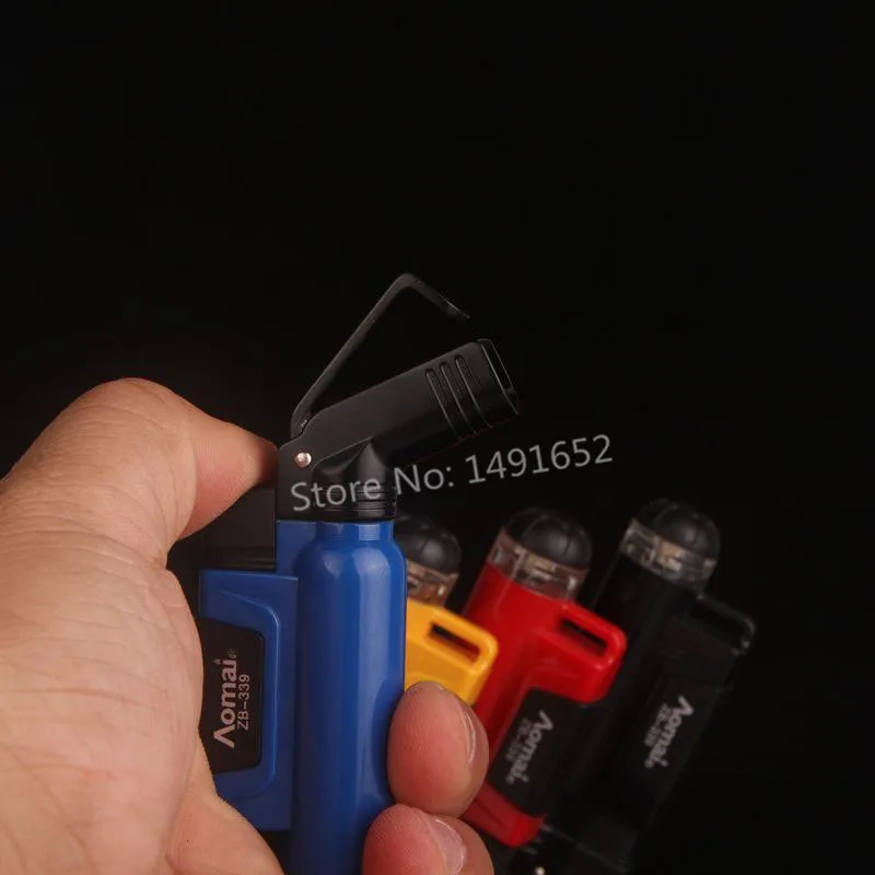 

HOT! Elbow ignition Inflatable kitchen lighter torch Jet 1300-C Butane Cigar Lighter Essential for field travel AM-339