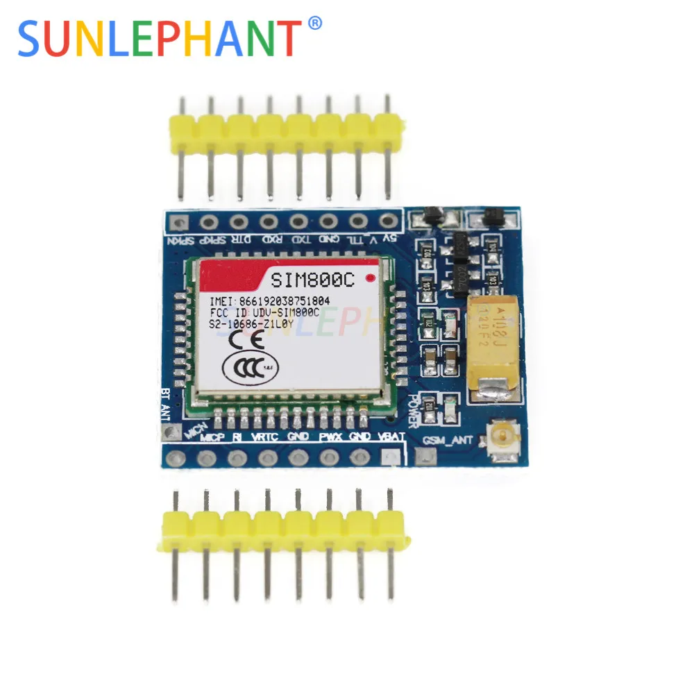 SIM800C GSM GPRS модуль 5 В/3 3 в TTL макетная плата IPEX с Bluetooth и TTS для Arduno STM32 C51|Интегральные