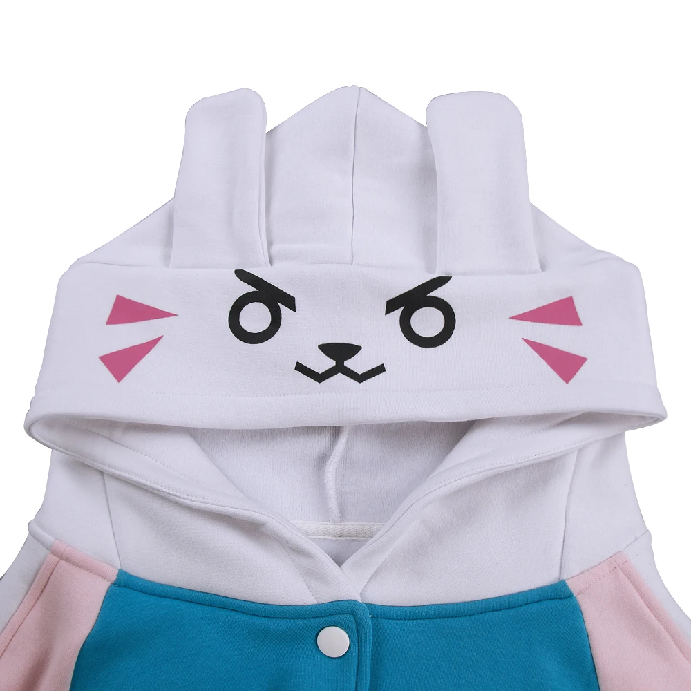 Game Overwatch DVA Hoodie Cosplay D.va Costume Baseball Coat Hoodies Jacket New9