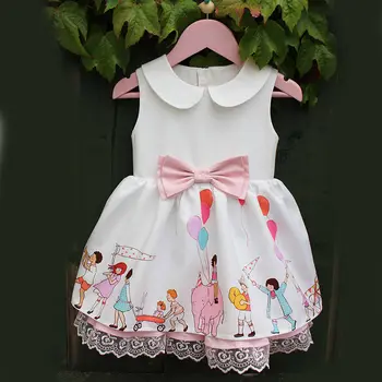 

AU Newborn Kids Baby Girl 6M-5Y Lace Bowknot Sleeveless Princess Party Dress Sundress
