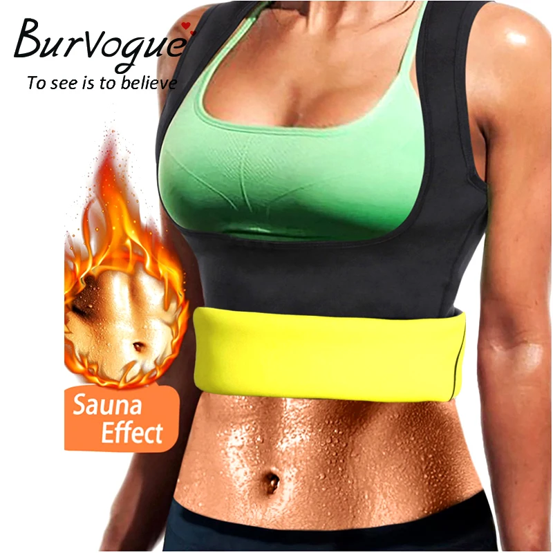 

Burvogue Women Shaper Neoprene Body Shaper Slimming Waist Trainer Corset for Weight Loss Sweat Sauna Modeling Strap Shaper Vest