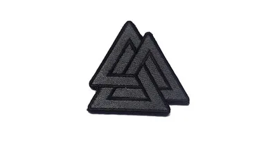Символ Valknut норвежские руны Тактический значок нашивки для поднятия боевого духа крюк и петля вышивка военные значки для одежды - Цвет: Gray