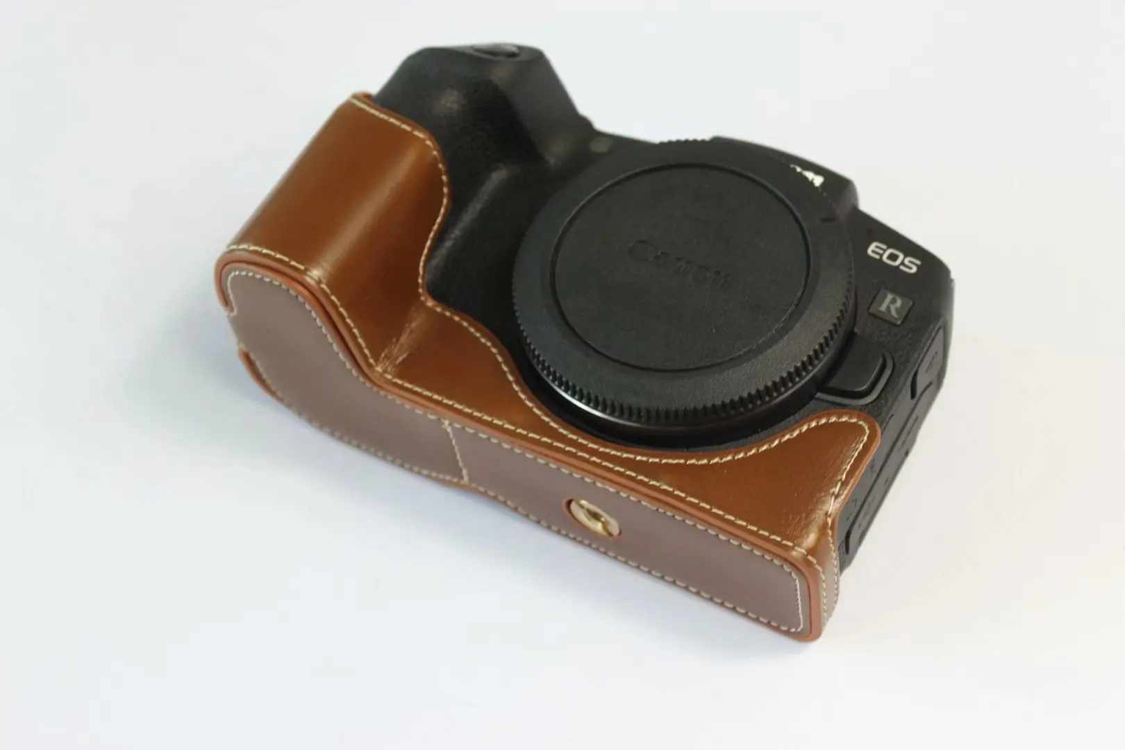 Черный/кофе/коричневый камера из искусственной кожи чехол для Canon EOS RP EOSRP половина тела крышка Нижняя чехол s с ремешком