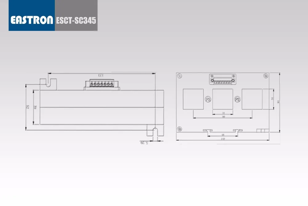 400 ESCT-SC345/1A Твердое Ядро Трансформатор тока без кабелей