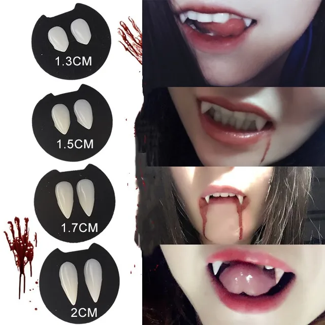 Cheap Halloween Party Vampire Teeth Cosplay Prop Decoration Vampire Tooth Horror False Teeth Dentures Zombie Ghost Devil Fangs