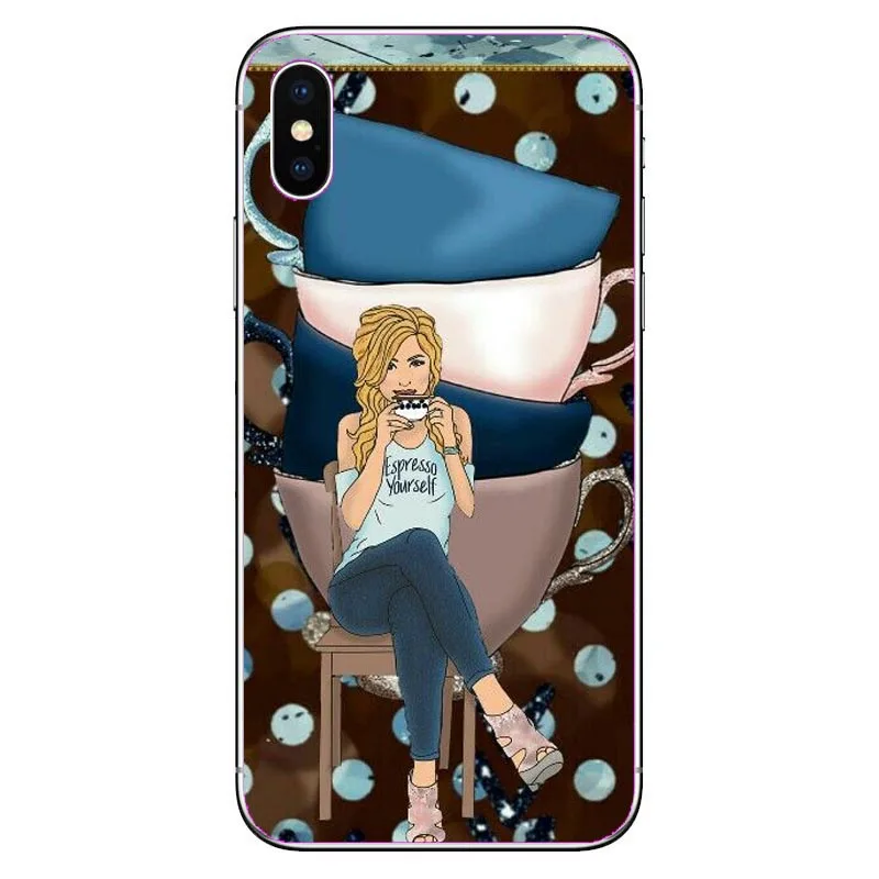 Cute Cartoon Coffee Cup Case For iPhone XS XR XS Max 8 8Plus 7 7Plus 6s Plus 5s SE Coffee cookie girl Starbuck Coque Capa Shell Cute Cartoon Coffee Cup Case For iPhone XS XR XS Max 8 8Plus 7 7Plus 6s Plus 5s SE Coffee cookie girl Starbuck Coque Capa Shell