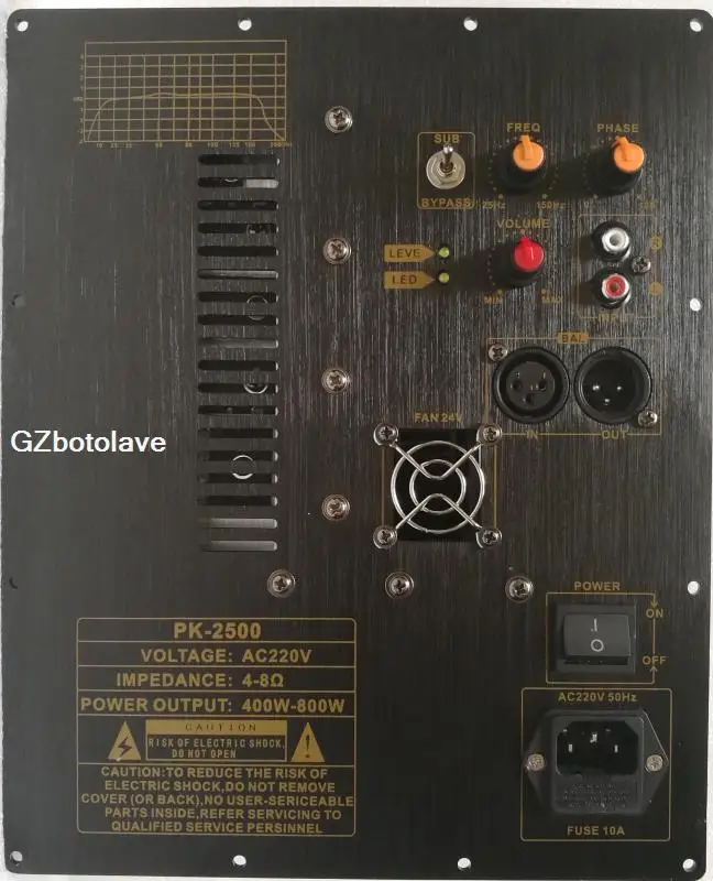 400w500w800w High Power Subwoofer Power Amplifier Bypass Power Amplifier With Power