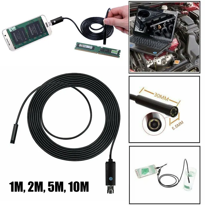 

5.5mm 2 in 1 Monitoring Ear Cleaning Tool Endoscope Portable Photos Mobile Phones Computers Real-Time Video Practical
