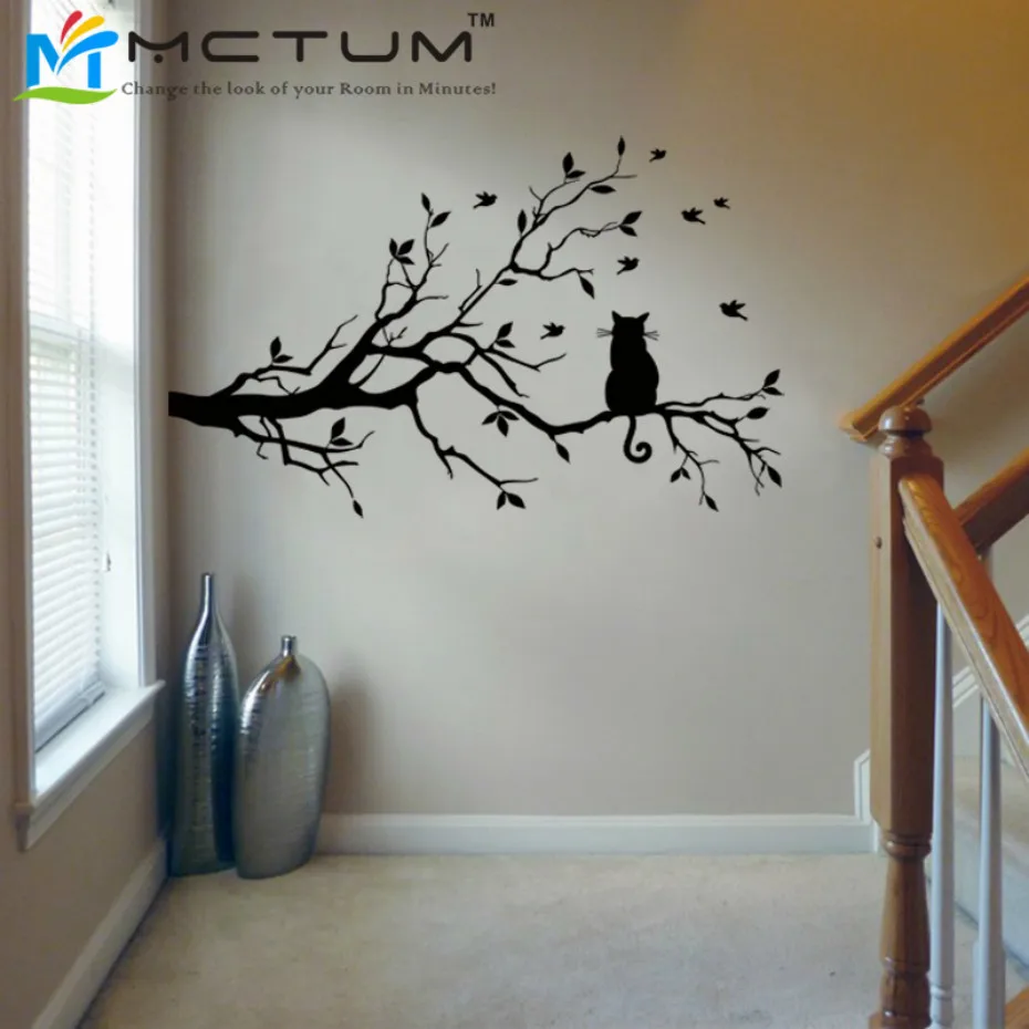 Us 5 99 40 Off Modern Cat Tree Branch Wall Sticker Decals Birds Animal Poster Vinyl Art Stickers Pvc Home Decor Living Room Kitchen Decorations In Us 5 99 40 Off Modern Cat Tree Branch Wall Sticker Decals Birds Animal Poster Vinyl Art Stickers Pvc Home Decor Living Room Kitchen Decorations In