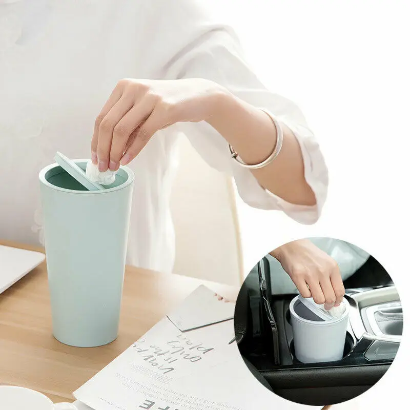 

2019 New Arrival Car Garbage Can Car Trash Home Room Garbage Dust Case Holder Bin Car Basket Desk Waste Bins