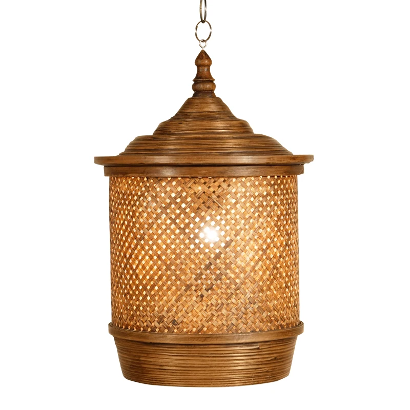 

Chinese style chandelier bamboo weave creative pastoral restaurant hotel bedroom balcony teahouse lantern tatami chandelier