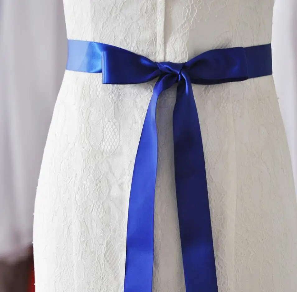 Royal Blue JaneVini блестящие хрустальные стразы Свадебные ремни для невесты Strass свадебный пояс-кушак с камнями женские свадебные аксессуары - Цвет: Royal Blue