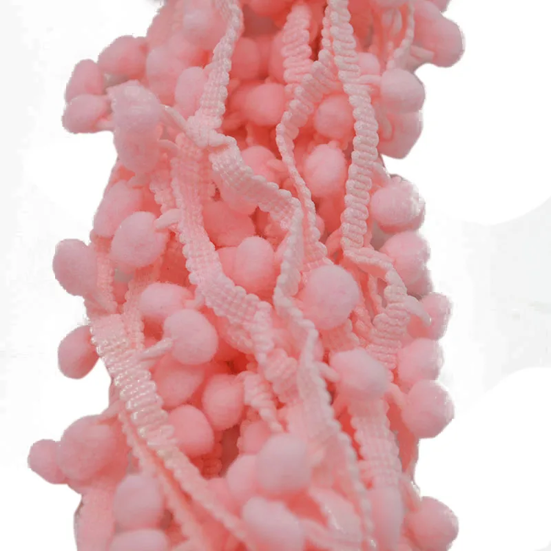 5 yard Lace Fabric Sewing Accessories Pompom Trim Pom Pom Decoration Tassel Ball Fringe Ribbon DIY Material Craft Apparel sewing supplies accessories garment decoration clothing craft pom pom