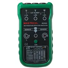 MASTECH MS5900 трехфазный индикатор последовательности фаз двигателя, индикатор вращения, таблицы последовательности фаз двигателя