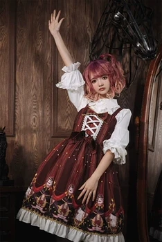 

2018 Lolita Style Dresses Japanse Bud Vestido Bandage Dress Club Wear New Arrival Vestido New Year Dress Mori Girl Without Shirt