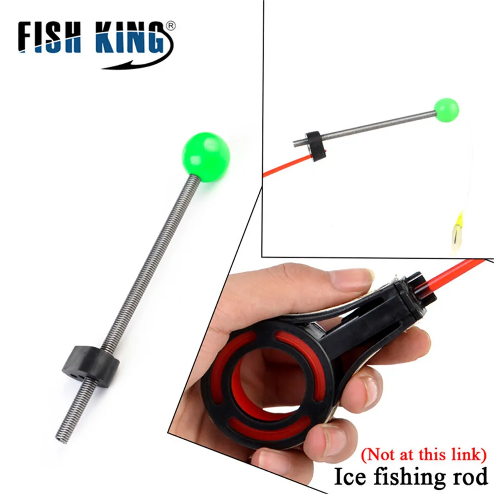 FISH KING 20pcs 75mm/90mm Winter Ice Fishing Rod Top Section C.W 2-10g Mini Fishing Pole Portable Fishing Tackle