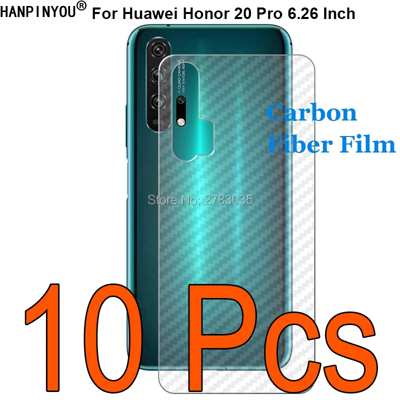 10 шт./лот для Huawei Honor 20 Pro 6 26 &quotпрочная 3D прозрачная защитная пленка задней панели