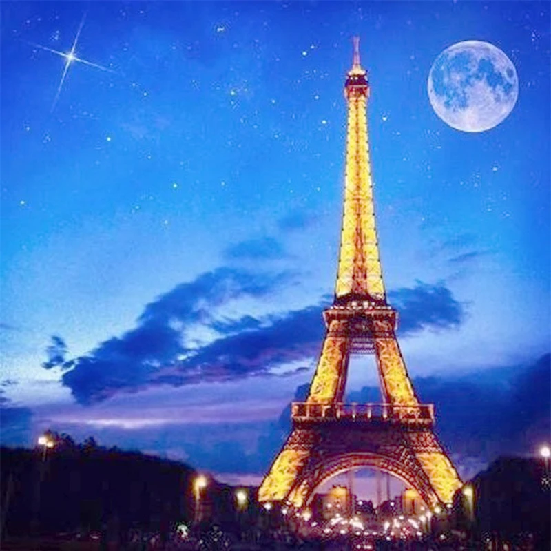 Wall decor FULL DIY Diamond embroidery mosaic Diamond Painting 3D Paris Eiffel Tower picture cross stitch Romantic Gifts