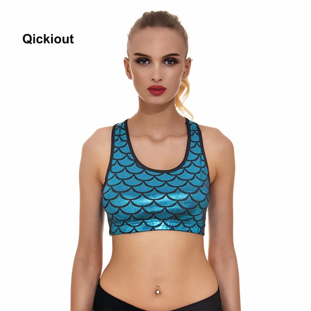 

Qickitout Bra 2016 Reathable Comfort New Bra-Mermaid Scales Slim Wireless Bra Top Underwear New