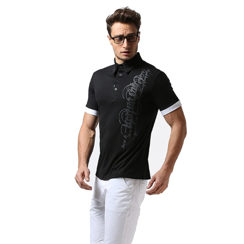 

Brand 2019 Fashion Male Lapel Polo Shirt Man Short Sleeve Slim Polo Men printing polo shirt men XXXL