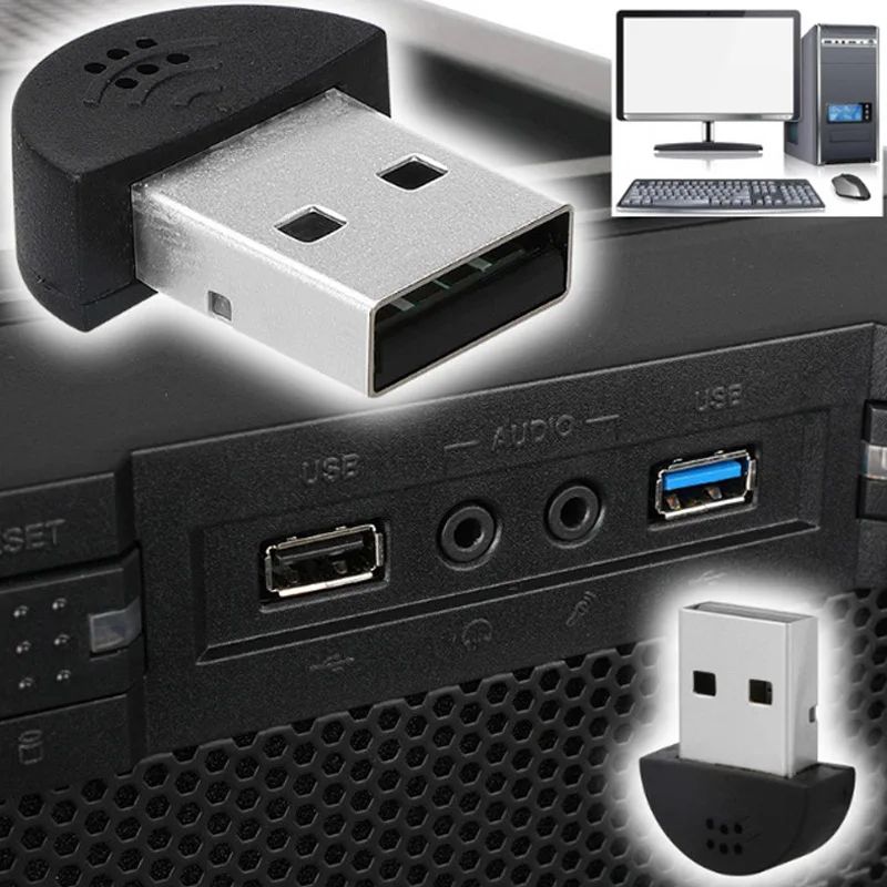 Мини USB микрофон аудио студийный записывающий микрофон для компьютера ноутбука S288