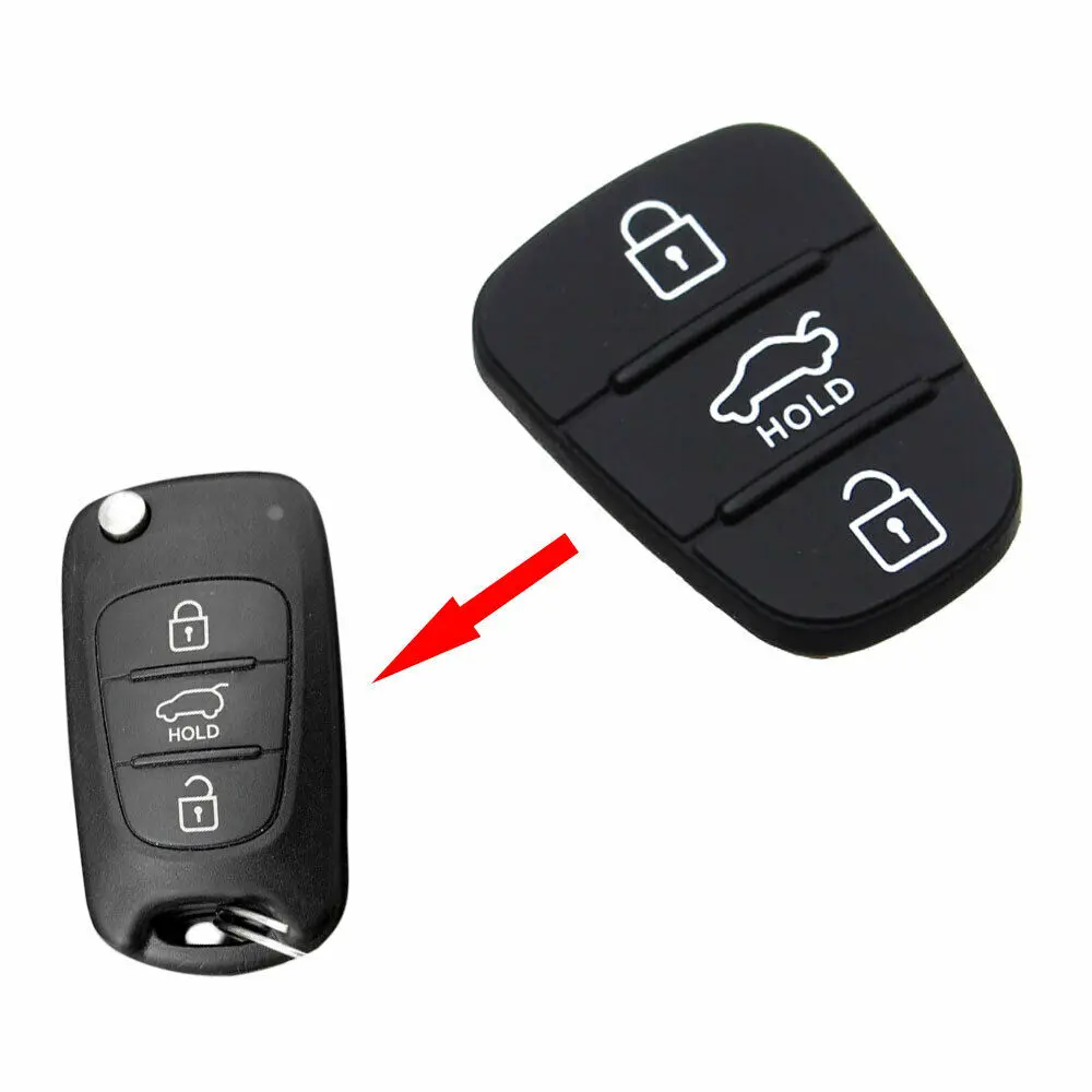 

Car Key Fob Shell Pad For 3 Buttons Kia Soul Sportage Rio Ceed Hyundai i20 i30