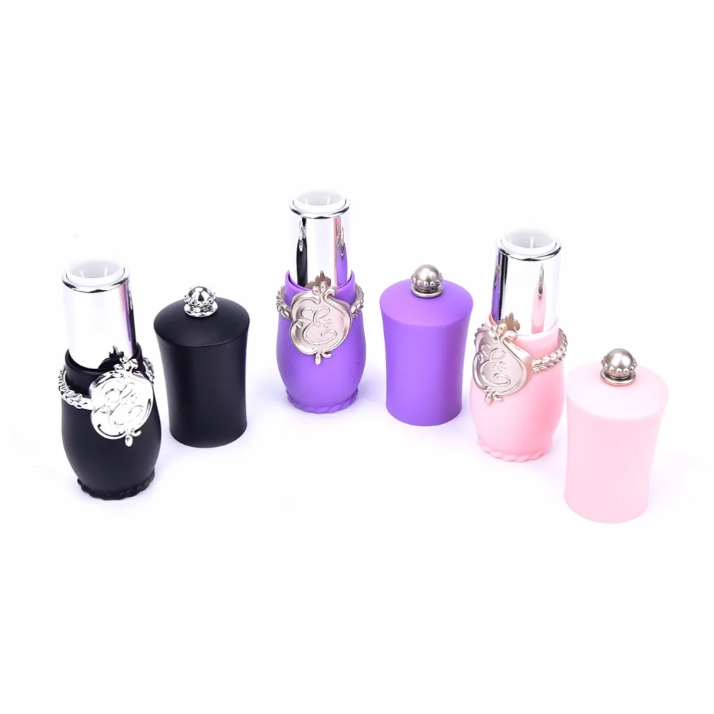 1Pc Purple Lipstick Gloss Container Lipstick Lip Balm Refillable Bottles Plastic Tubes76.7*25mm