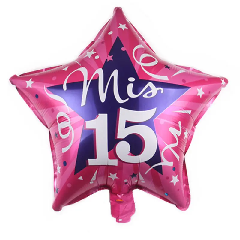 TSZWJ 18 дюймов испанский мой 15 летний алюминиевый шар, для дня рождения вечерние украшения воздушные шары оптом