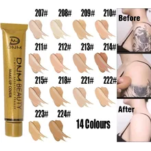 Piel completa base antiojeras en crema cara profesional Blemish Cover mancha tatuaje contorno maquillaje líquido corrector cosmético