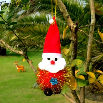 

Red Blue Santa Claus Doll Christmas Tree Ornaments Wreath Accessories Xmas Gift For Kids Party Favor New Year Night Decor