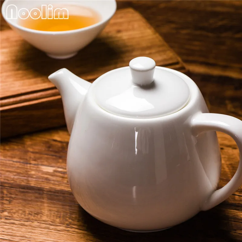 Элегантный китайский чайный горшок из белого костяного фарфора, керамический чайник, цветочный чайник с фильтром, качественные украшения, подарки