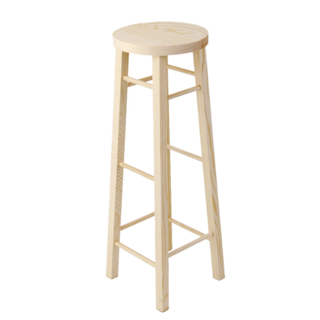 Natural Finish Tall Stool 1/3 BJD Dolls House Miniature Furniture Accessory
