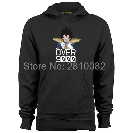 Vegeta Goku It's Over 9000 Dragon Ball Z Mens &amp Womens Anime Hoodies Sweatshirts | Мужская одежда