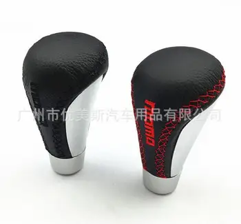

Universal Manual Leather Shifter Shift Knob Cover Stitch MOMO Shifter Lever car styling Fit For BMW Ford Passat Honda Audi