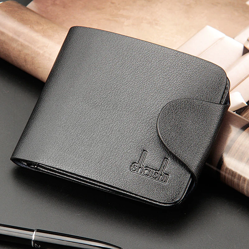 

Hot Sale Business Casual New Men's Purses Light Practical Quality Hasp Style Black Brown 3 Colors ID Credit Card Holder Wallets