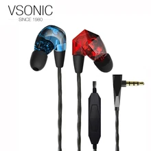 VSONIC VSD3Si In line control Microphone Professional Noise isolation HIFI Inner Ear Earphone for Mobile Phone