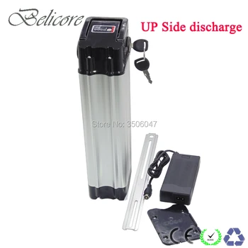 

EU US no tax top discharge Silver Fish 36V 8ah 10ah 12ah 13ah 14ah 15ah 17ah 17.5Ah Electric Bike Lithium battery with charger